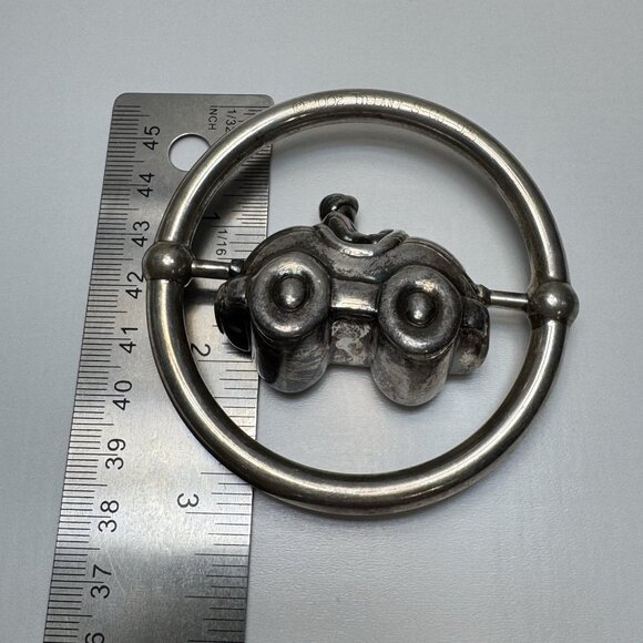 Tiffany & Co. Vehicle/Driver Baby Rattle Sterling Silver 925 Signed Rare - Picture 5 of 12